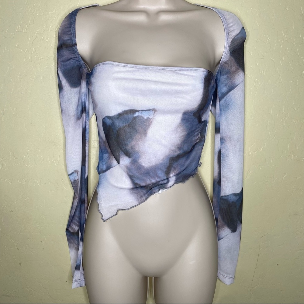 Stylish Abstract Long Sleeve Women's Top Size S Small - Picture 3 of 12